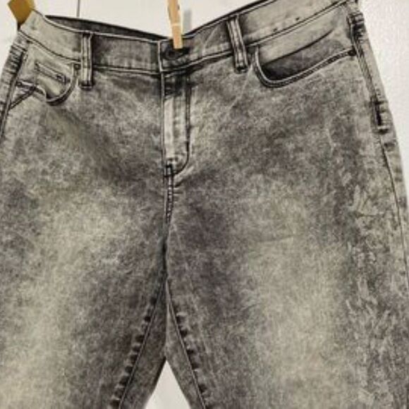 Y2K 80s Acid Washed Black Denim Jeans Ultra Skinny Black by DKNY City Womens 12 - Picture 3 of 16